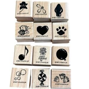 Stampin Up! 1997 Itty Bitty Set Of 12 Various Themes and Occasions